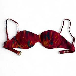 WeWoreWhat Fire Tye Dye Balconette Bikini Top